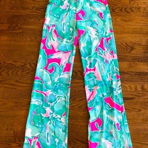 Lilly Pulitzer Palazzo Pants Pink/Aqua Size XS